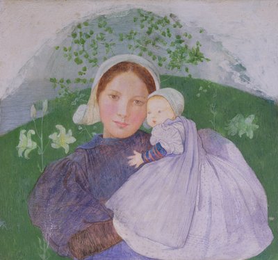 Moeder en Kind, ca. 1899 door Marianne Stokes